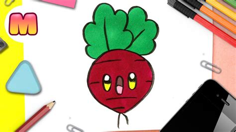 COMO DIBUJAR UN RABANO KAWAII Dibujos Kawaii De Verduras Aprender A