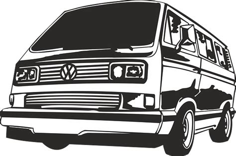 Vw T3 Multivan Illustration Van Drawing Vw Art Vw Vanagon