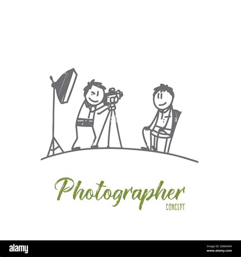 Photographer Concept Hand Drawn Isolated Vector Stock Vector Image