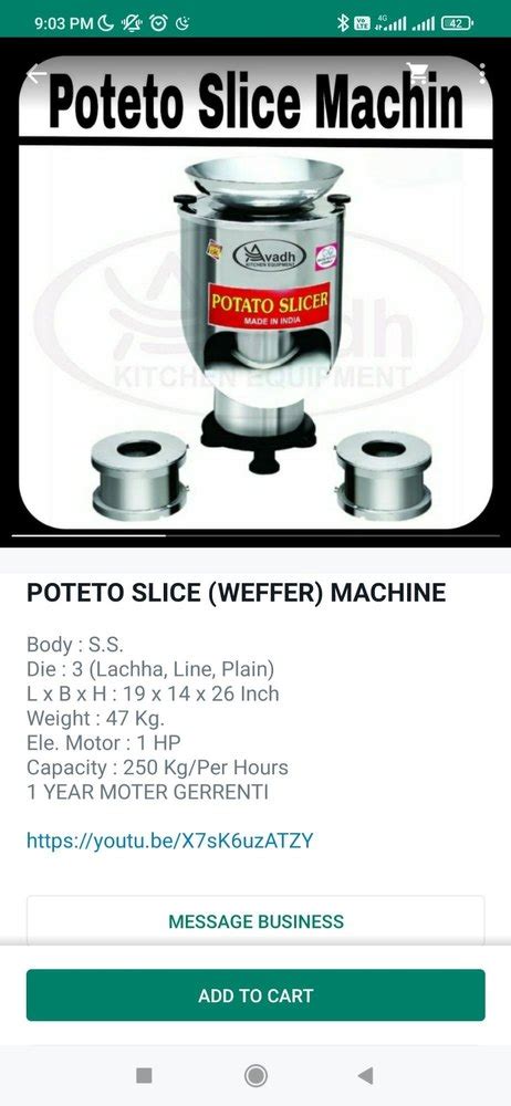 Automatic Stainless Steel Potato Chips Slicer Machine 1 Hp Per Hour