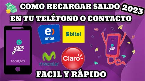 Como Recargar Saldo Con Yape A Tu Celular O Poner Saldo A Tus