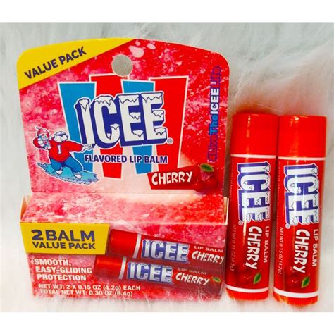 Icee Lip Balm Flavored Cherry 2 Value Pack Shopee Philippines