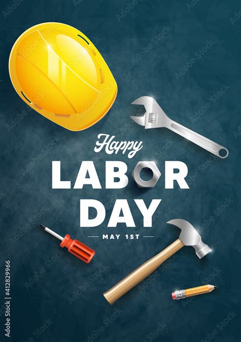 Happy Labor Day Banner Poster Design Template Vector Illustration