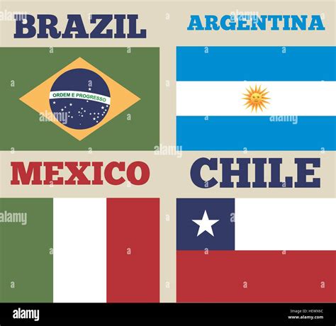 Map Latin America Flags Countries Hi Res Stock Photography And Images