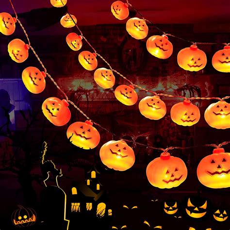 Hiboer Halloween K Rbis Lichterkette M Led Halloween K Rbis Licht