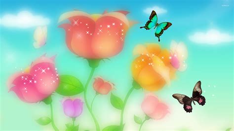 Roses and Butterflies Wallpapers on WallpaperDog