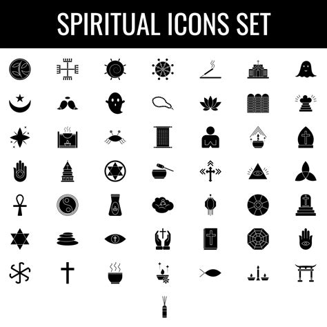 Spiritual Icon Set In Color Vector Art At Vecteezy