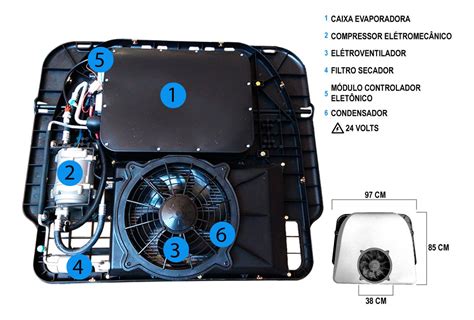 Ar Condicionado Eletrico Teto Caminhao 9000 B Tus 24v Mercado Livre