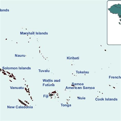 Western Pacific Islands Map - Islands With Names