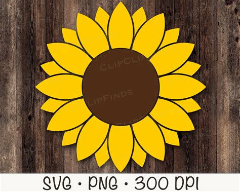 Sunflower Svg Sunflower Png Sunflower Clip Art Sunflower Etsy M Xico