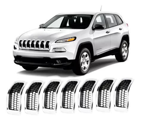 2014 2018 Jeep Cherokee Kit Juego Parrillas Corazas Cromadas Envío gratis