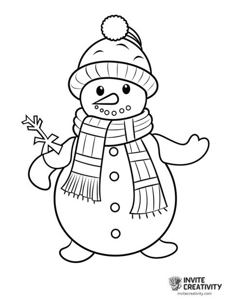 Snowman Coloring Pages Free Printable Pdfs Invite Creativity