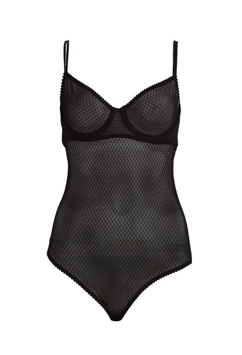 Lyst Forever 21 Sheer Mesh Keyhole Bodysuit In Black