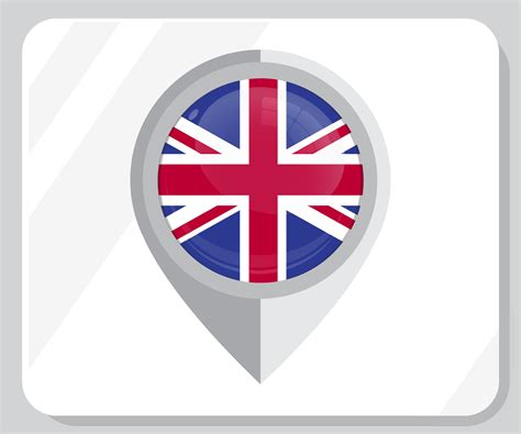 United Kingdom Glossy Pin Location Flag Icon 28292732 Vector Art At