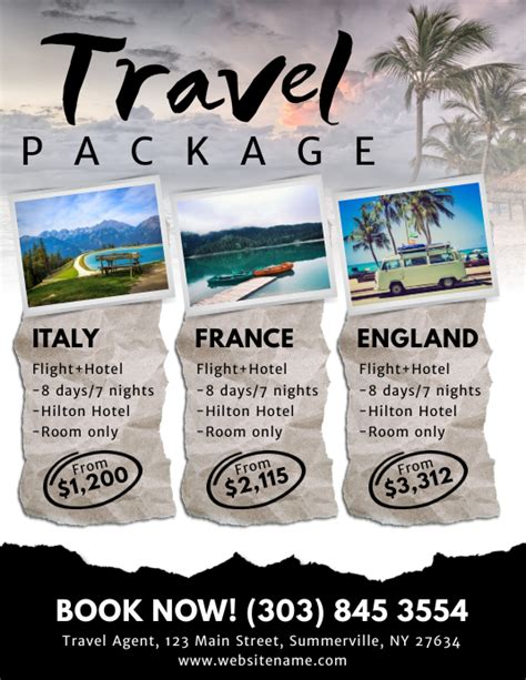 Travel Packages Flyer Template Postermywall