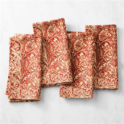 Williams Sonoma X Morris Co Bluebell Napkins Set Of 4 Williams Sonoma