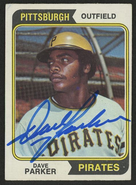 Dave Parker Signed 1974 Topps 252 Rc Jsa Coa Pristine Auction