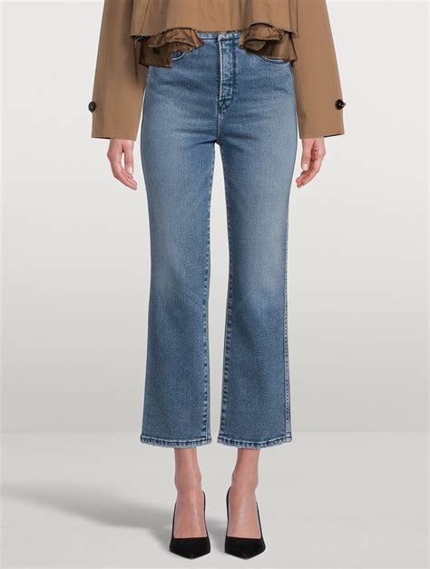 Good American Good Curve Straight Leg Jeans With Fray Hem Holt Renfrew Canada