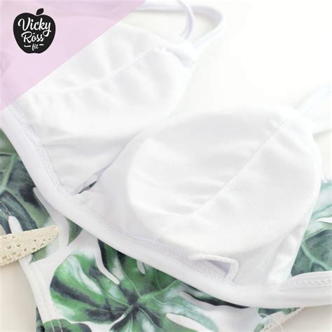 Palm Leaf Print Bikini Swimwear Beach Swimsuit Vicky Ross Fit