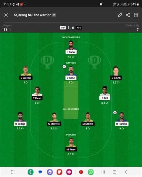 Ind Vs Aus Dream11 Team Prediction 1st Odi Match Possible 11 Player