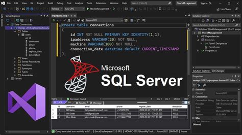 Connection To Sql Server Database Inside Visual Studio 2012 C Stack