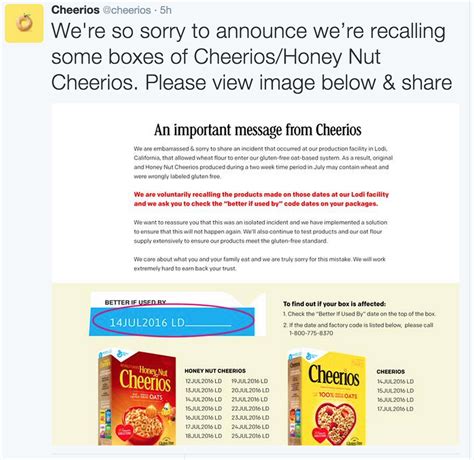 Foodista | Food Recall: Gluten Free Cheerios!