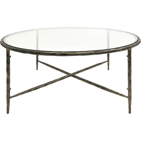 Patterdale Hand Forged Round Coffee Table In Dark Bronze Libra