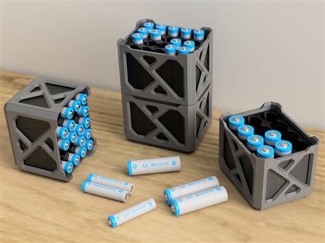 Cool Stacking Battery Holder Aa Aaa By And Craft 3d Download Free Stl Model