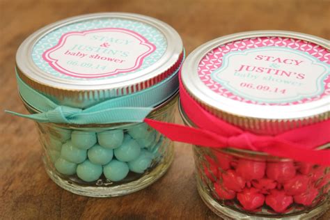 Set Of Oz Mason Jar Baby Shower Favors Modern Label