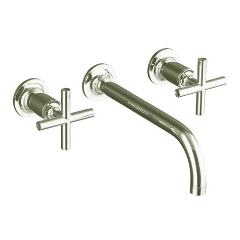 KOHLER wall-mount bathroom sink faucet trim with cross handles and 9 ...