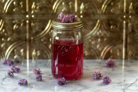 Easy Homemade Chive Blossom Vinegar Local Food Rocks