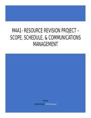 M A Resource Revision Project J Borquez Doc M A Resource