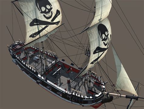 Pirate Brig K Pbr Ship D Sea Unity Asset Store