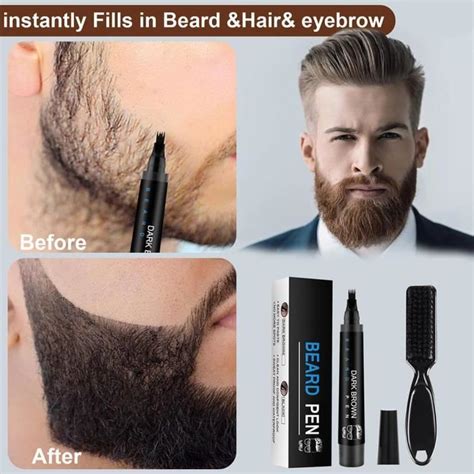 Mxzzand Stylo Barbe Stylo De Remplissage De Barbe Tanche Crayon Et