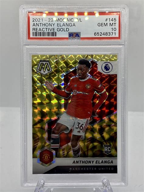 Panini Mosaic Premier League Anthony Elanga Reactive Gold Pop