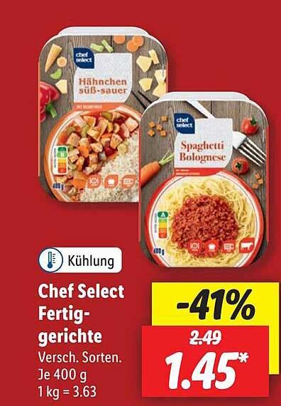 Chef Select Fertiggerichte Angebot Bei Lidl Prospekte De