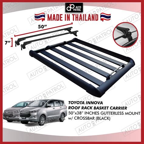 Toyota Innova Aerorack Roof Rack Carrier Car Basket 50 X38 Black Gutterless With Crossbar 327