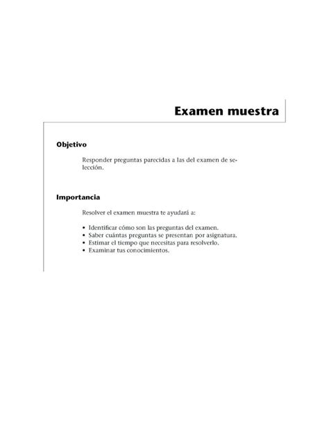 Pdf Examen Muestra Gu A Para Preparar El Examen De