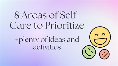 8 Areas Of Self Care To Prioritize YouTube