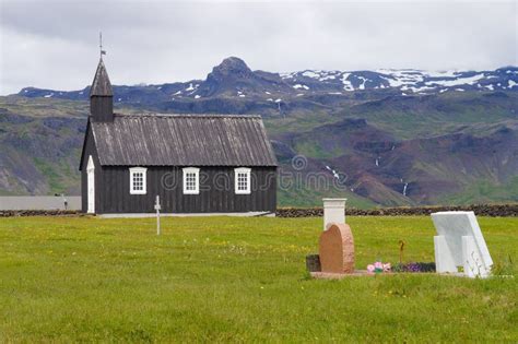 Famous Black Church In Budiriceland Stock Photo Image Of Iceland