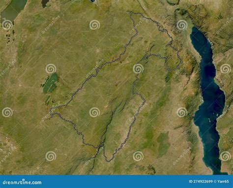 Muchinga Zambia Low Res Satellite No Legend Stock Illustration