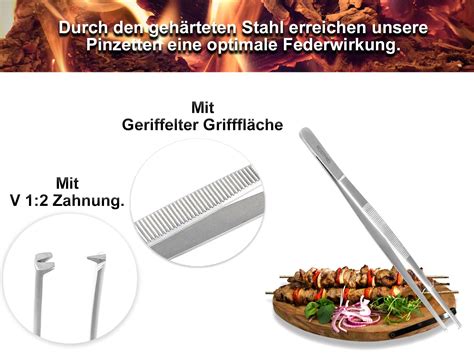 Profi Grillpinzette K Chenpinzette Kochpinzette Pinzette Mit V Zahnung