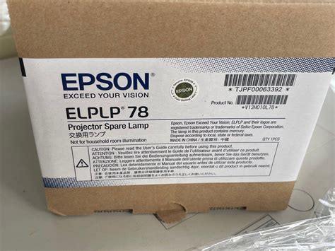 EPSON ELPLP 78 Projector Spare Lamp TV Home Appliances TV