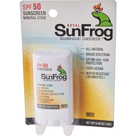 Royal Sun Frog Broad Spectrum Spf 50 Mineral Stick Sunscreen 049 Oz