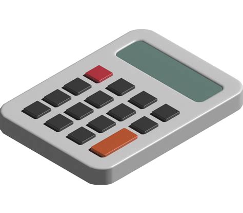 3d Illstration Of Calculator 18779963 Png