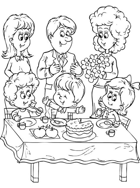 Desenhos De Fam Lia Para Colorir Pintar E Imprimir Colorironline