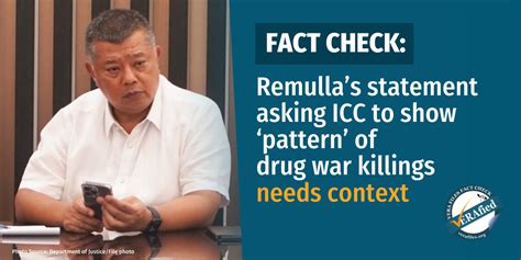 Remullas Icc Request To Show Drug War Killings Pattern Needs Context