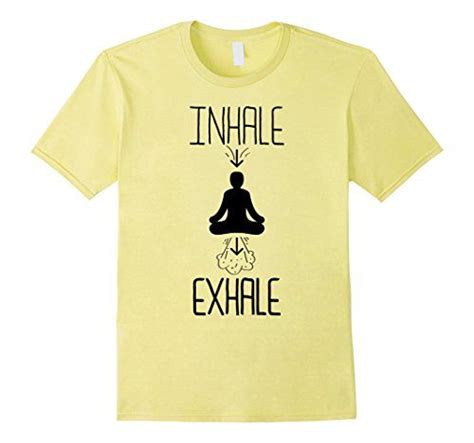 Mens Funny Inhale Exhale Meditation Yoga Graphic T Shirt… Mens