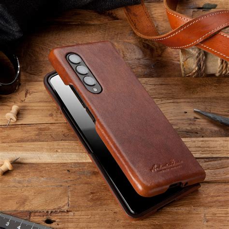 Galaxy Z Fold 4 Leather Case Z Fold 2 Fold 1 Etsy Hong Kong