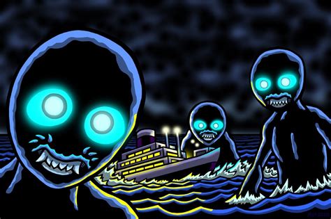 Ghosts And Spirits Umibozu Japanese Sea Art Digital Art